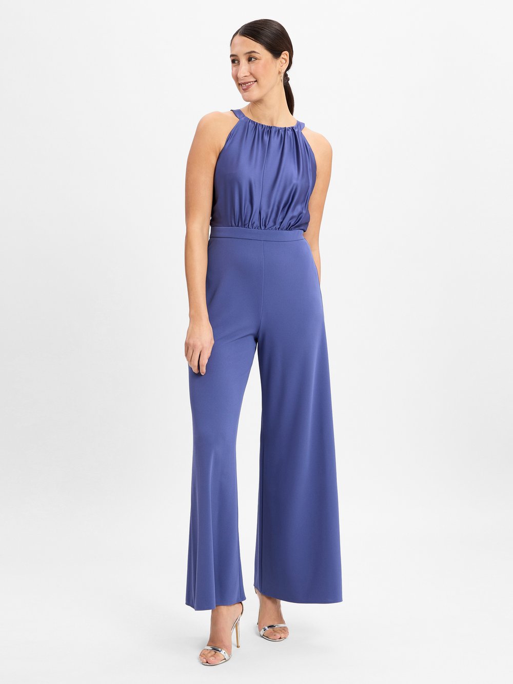 Swing Jumpsuit Damen Stretch blau, 38