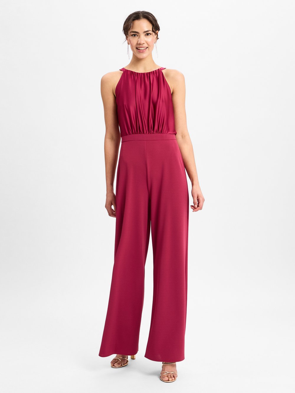 Swing Jumpsuit Damen Stretch rosa, 36