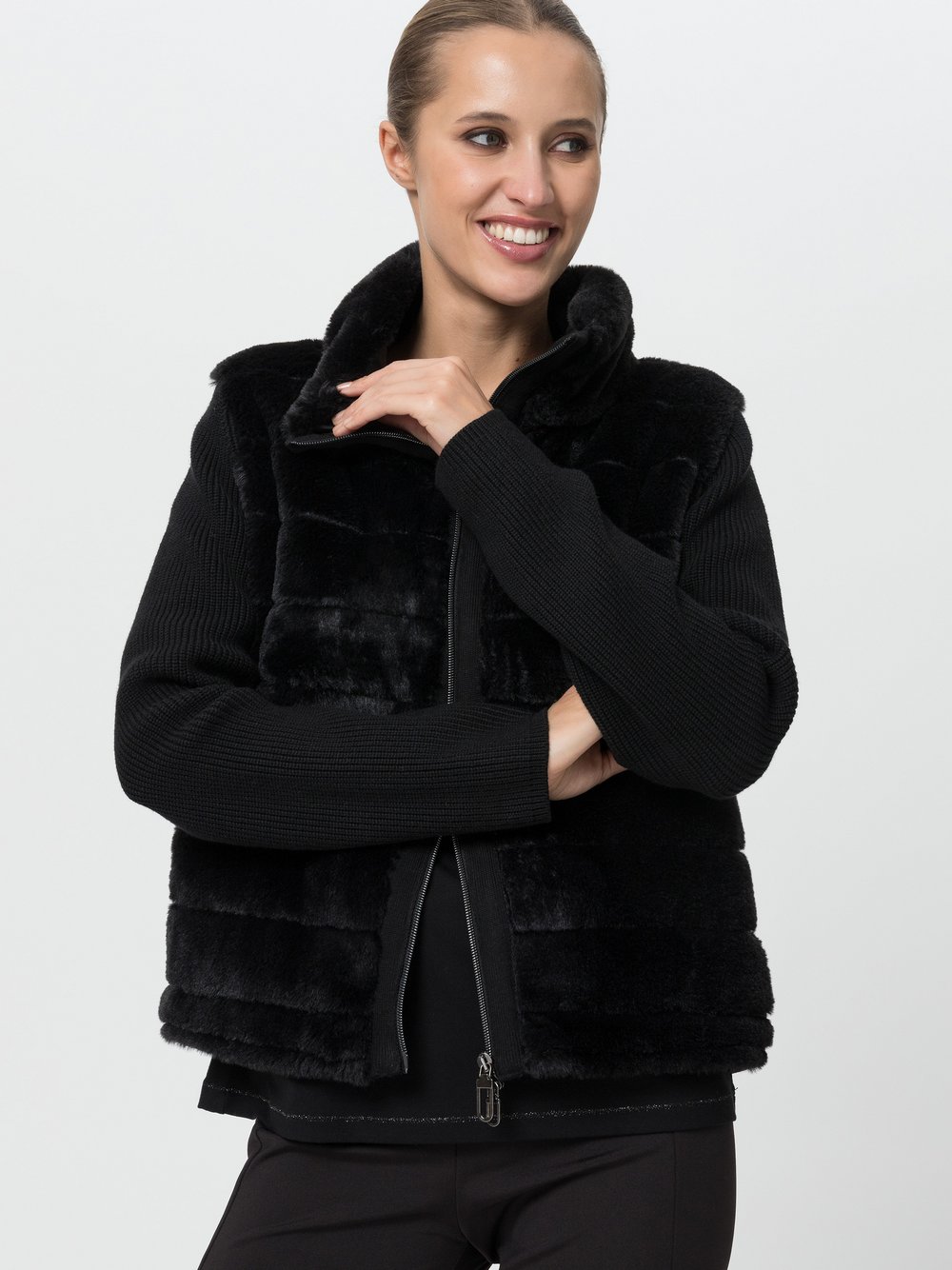 TUZZI Strickjacke Damen Viskose schwarz, 36