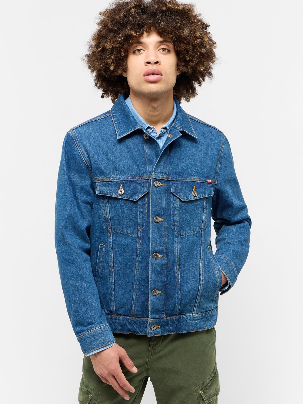 Mustang Jeansjacke Herren Baumwolle blau, M