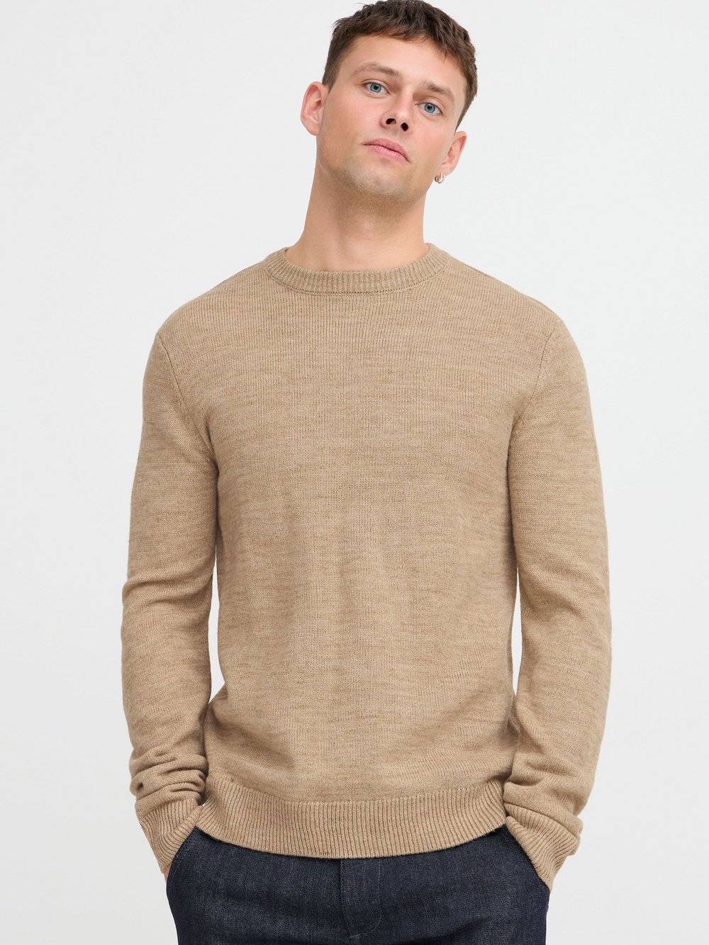 BLEND Strickpullover Herren braun meliert, XXXL