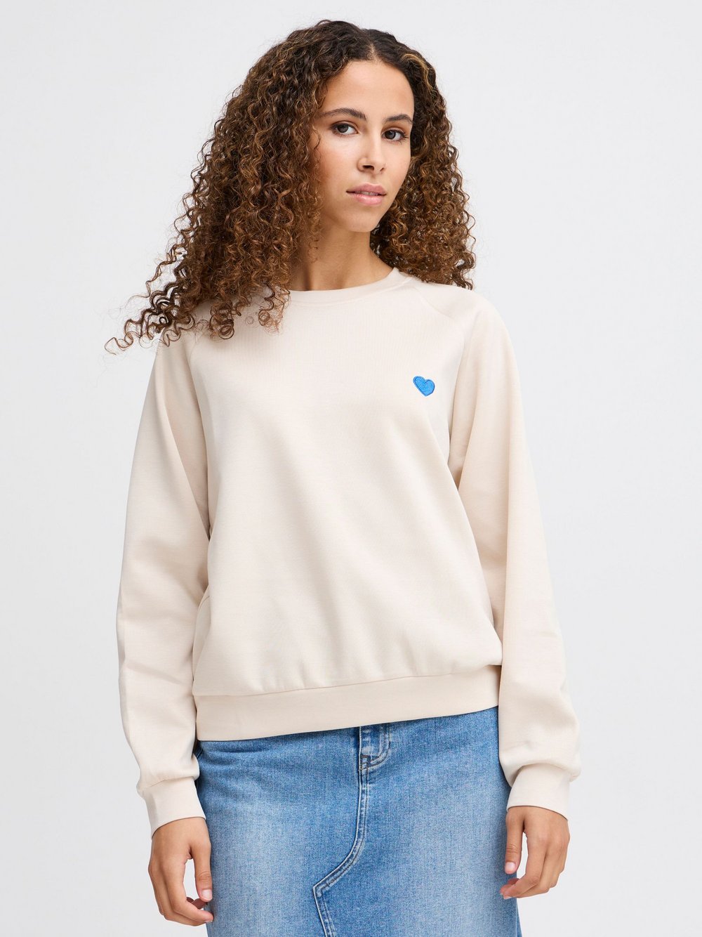 Ichi Sweatshirt Damen beige, XS