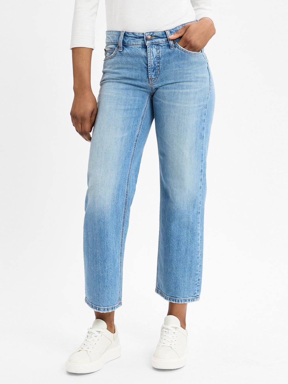 Cambio Straight Jeans Damen Baumwolle blau, 34