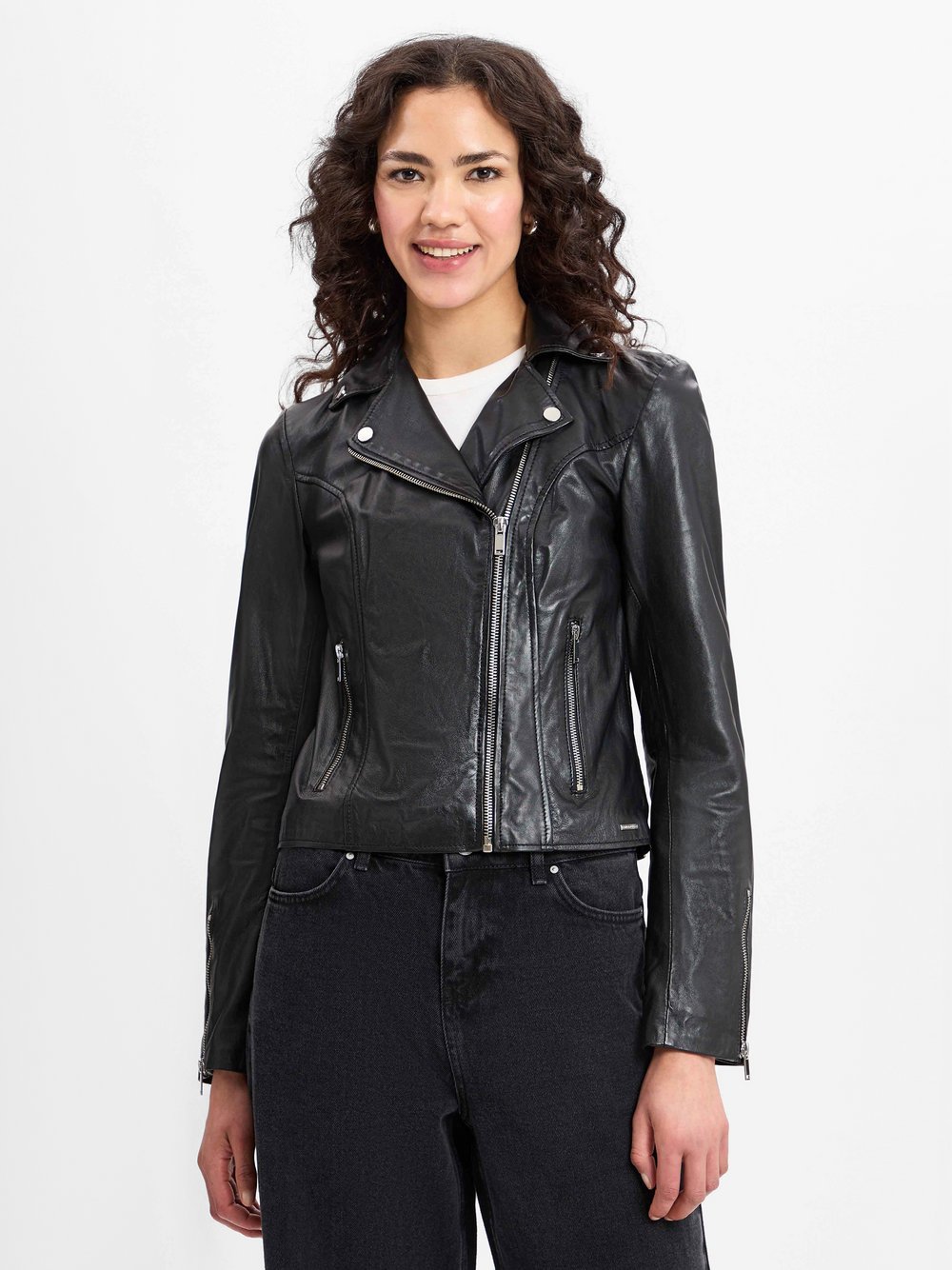 Rino & Pelle Lederjacke Damen schwarz, 36