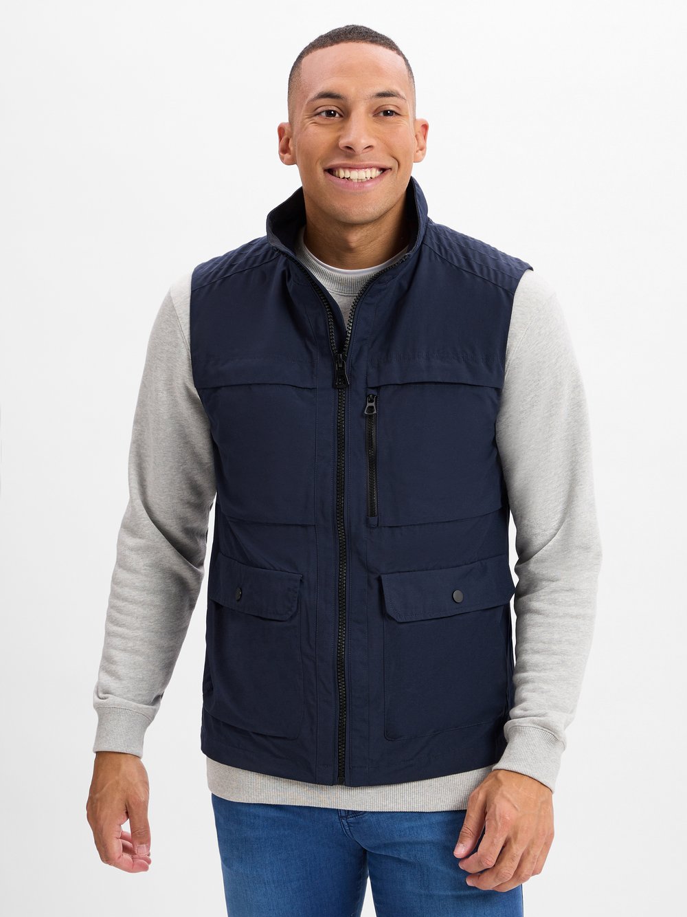 GRAAF Weste Herren Baumwolle blau, XXXL