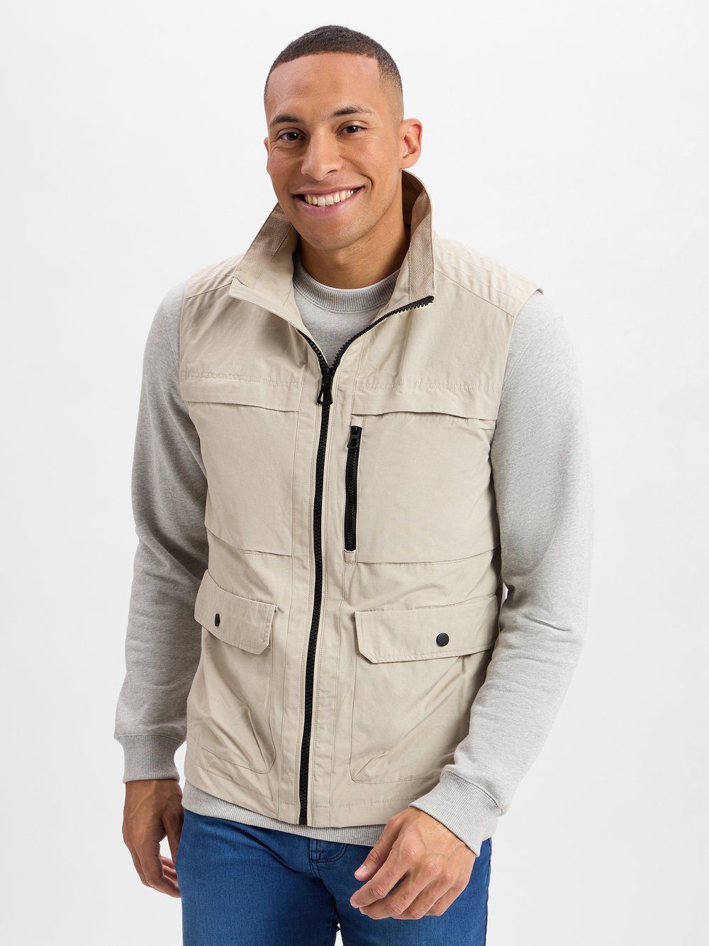 GRAAF Weste Herren Baumwolle beige, S
