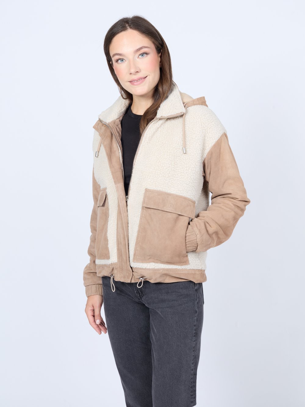 Thumbnail - Mustang Lederjacke Damen braun, M