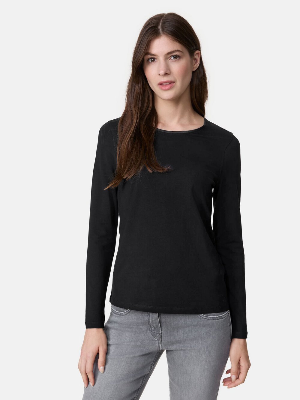 Gerry Weber Langarmshirt Damen Baumwolle schwarz, 36