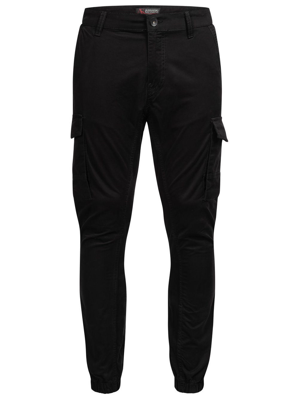 Alessandro Salvarini Stoffhose  Herren Baumwolle schwarz, 33-30