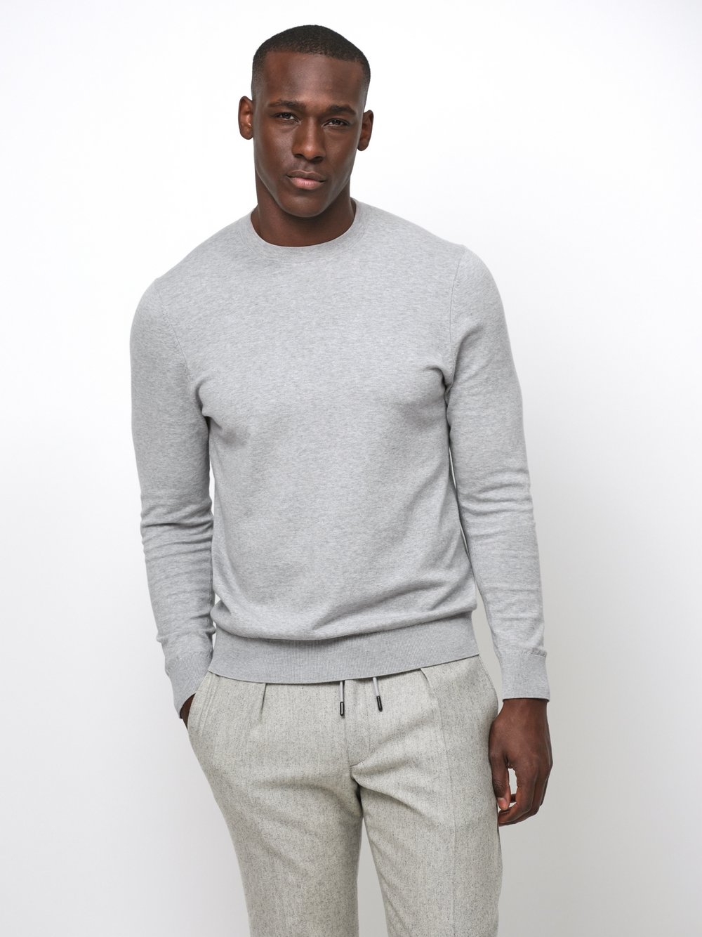 Profuomo Pullover Herren Lyocell grau, M