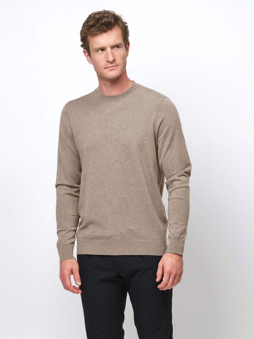 Profuomo Pullover Herren Lyocell beige, S