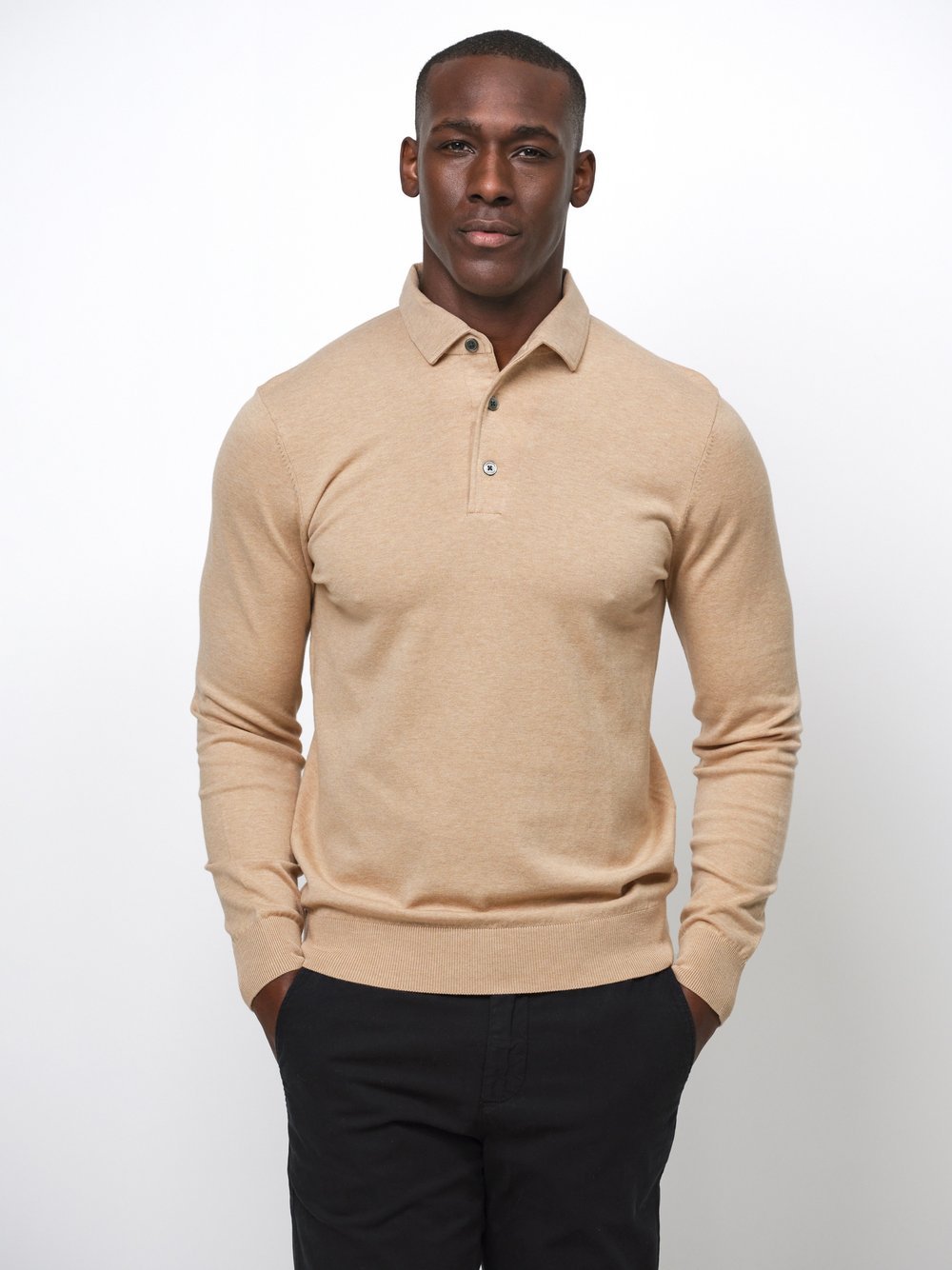 Profuomo Poloshirt Herren Lyocell beige, M