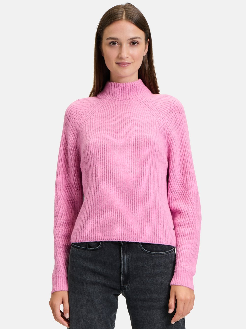 Betty & Co Grobstrick-Pullover Damen Polyamid rosa, 36