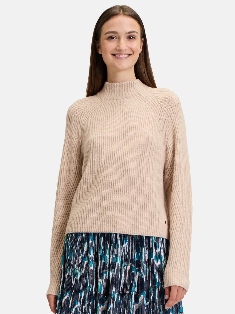 Betty & Co Grobstrick-Pullover Damen Polyamid beige, 46