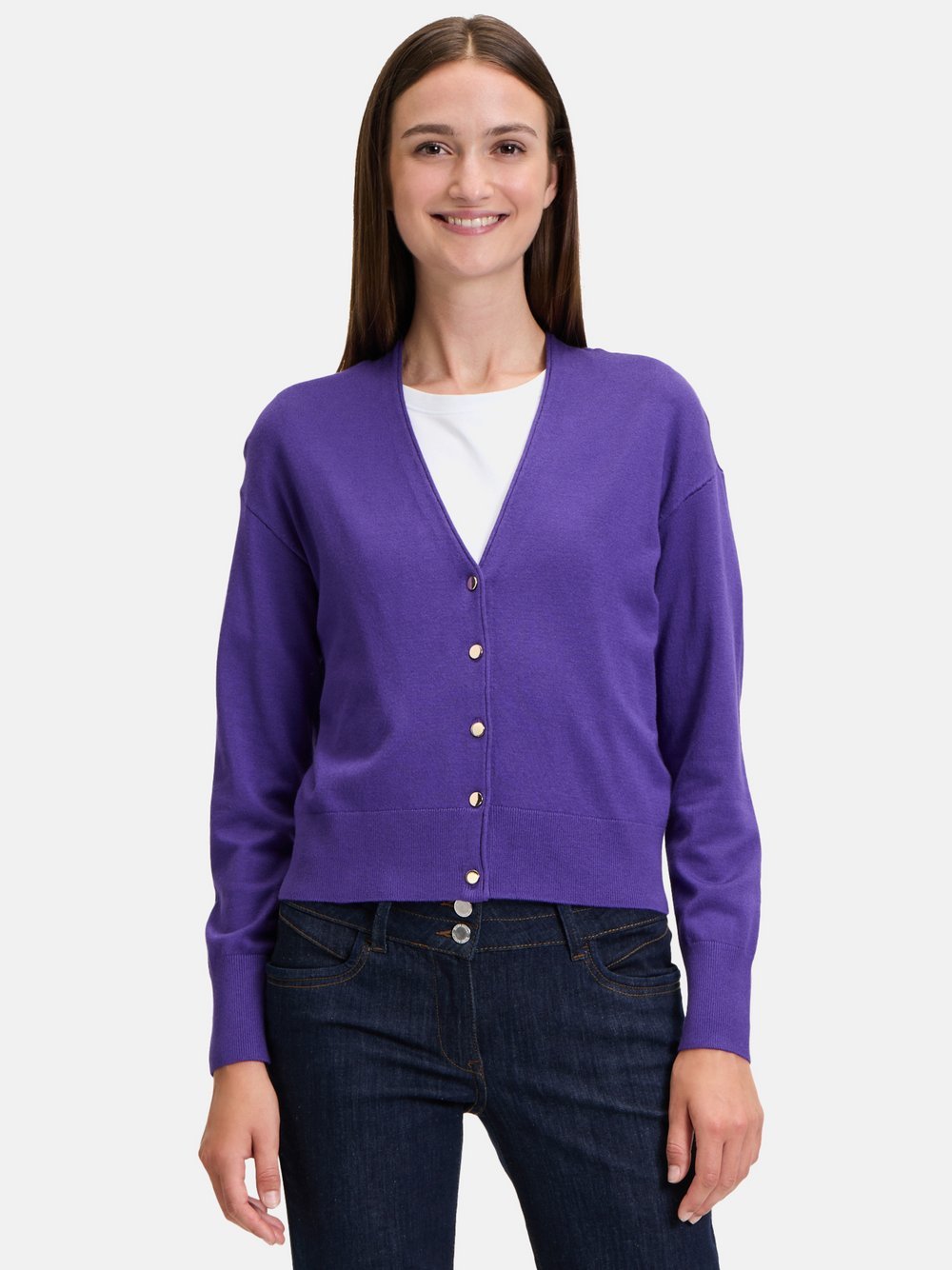 Betty Barclay Feinstrickjacke Damen Viskose lila, 48