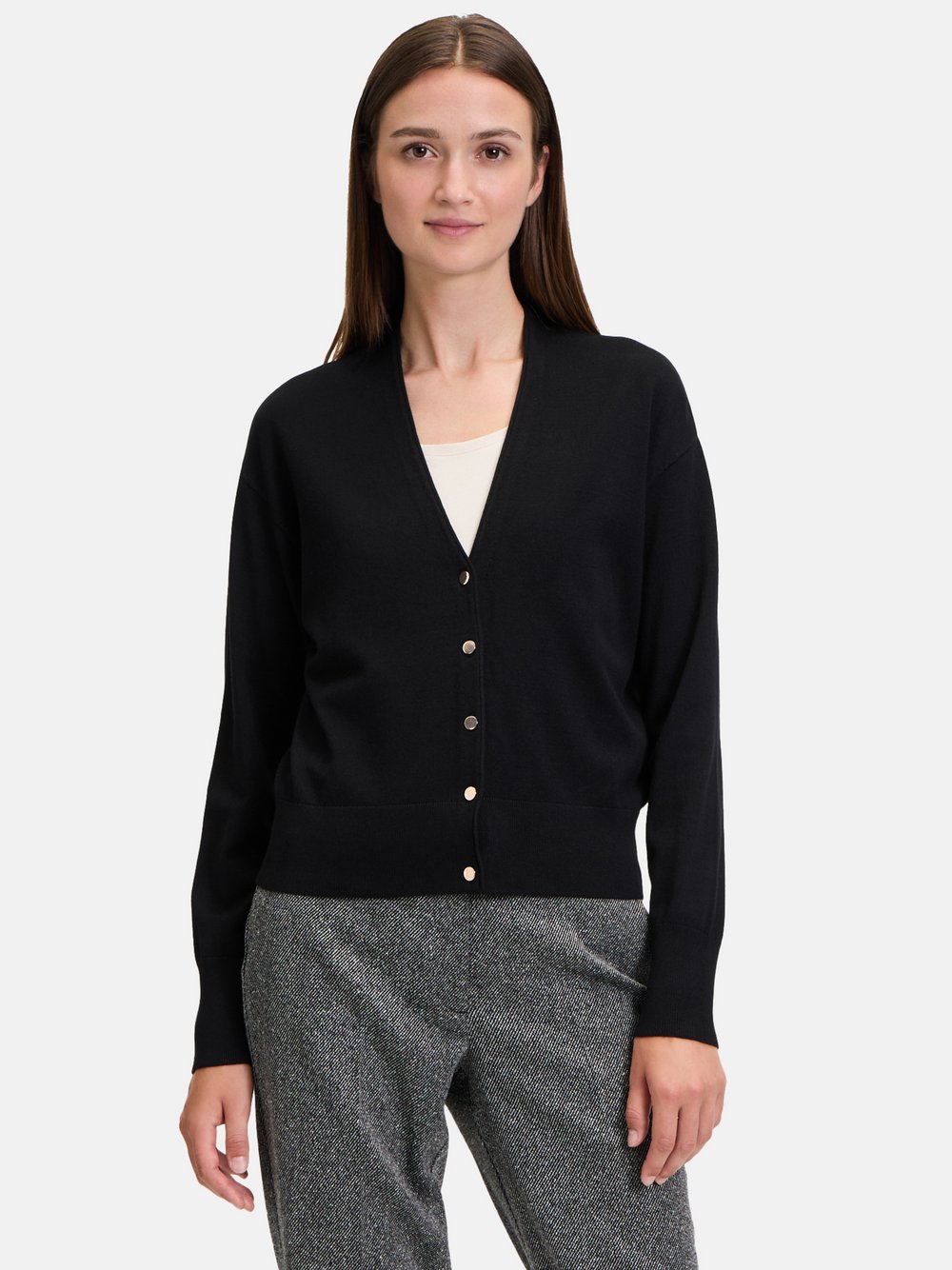 Betty Barclay Feinstrickjacke Damen Viskose schwarz, 36