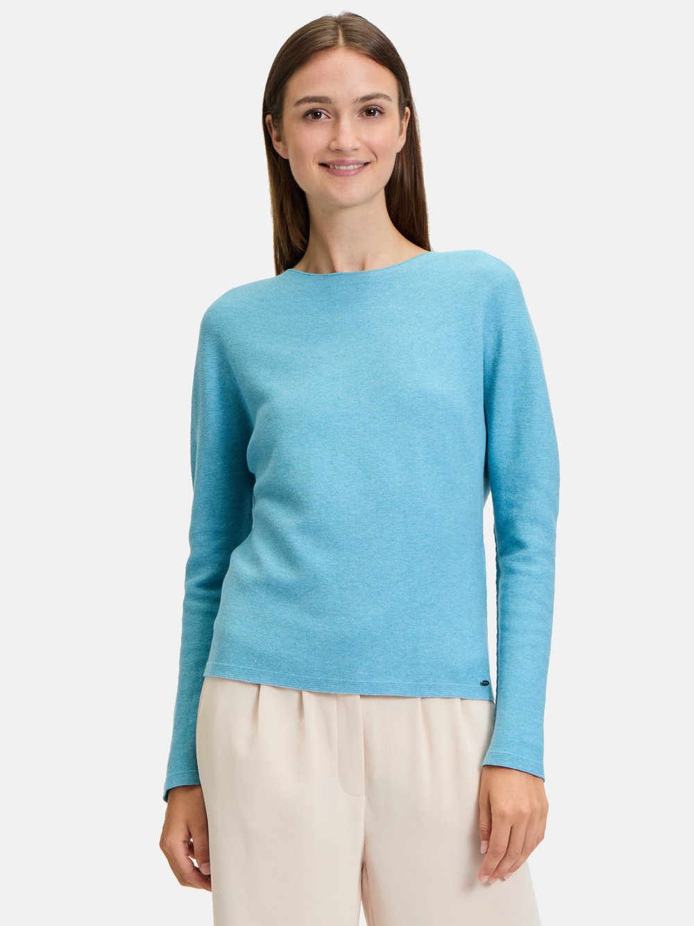 Betty & Co Strickpullover Damen Baumwolle blau, 36