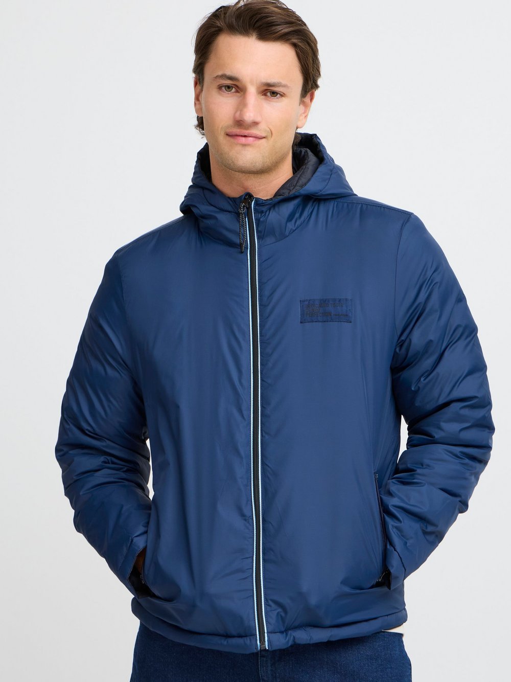 BLEND Outdoorjacke Herren Polyamid blau, S