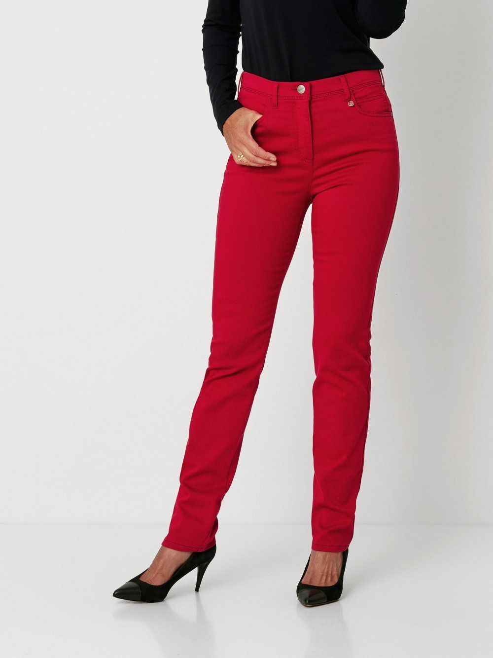 Relaxed Hose Damen Baumwolle rot, 23