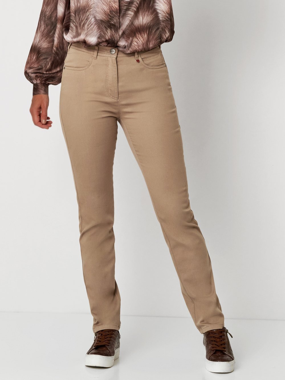 Relaxed Hose Damen Baumwolle beige, 20