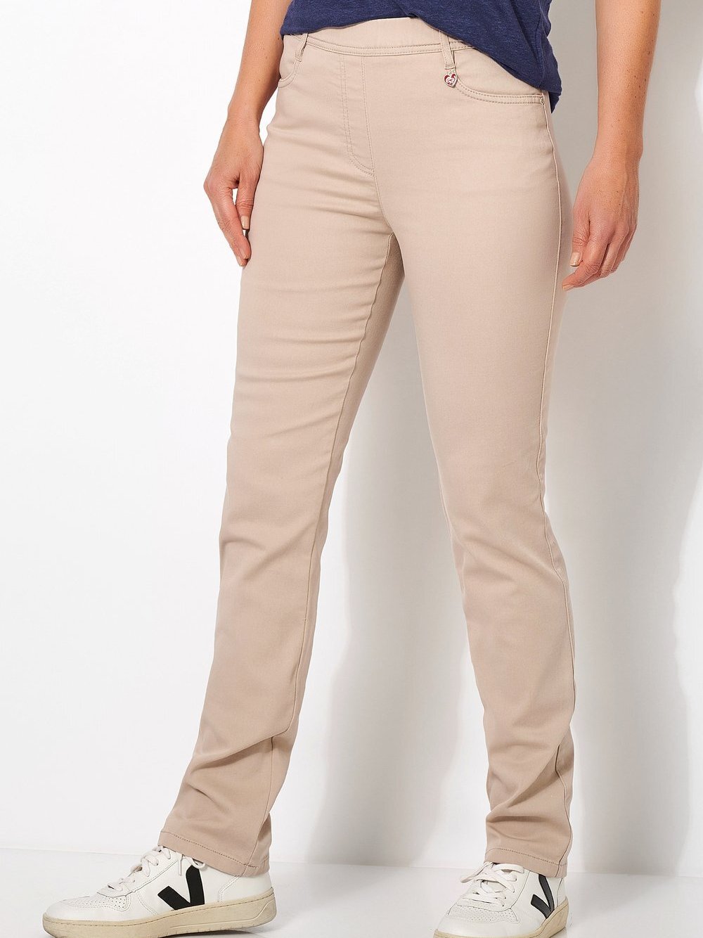 Relaxed Hose Damen Baumwolle beige, 23