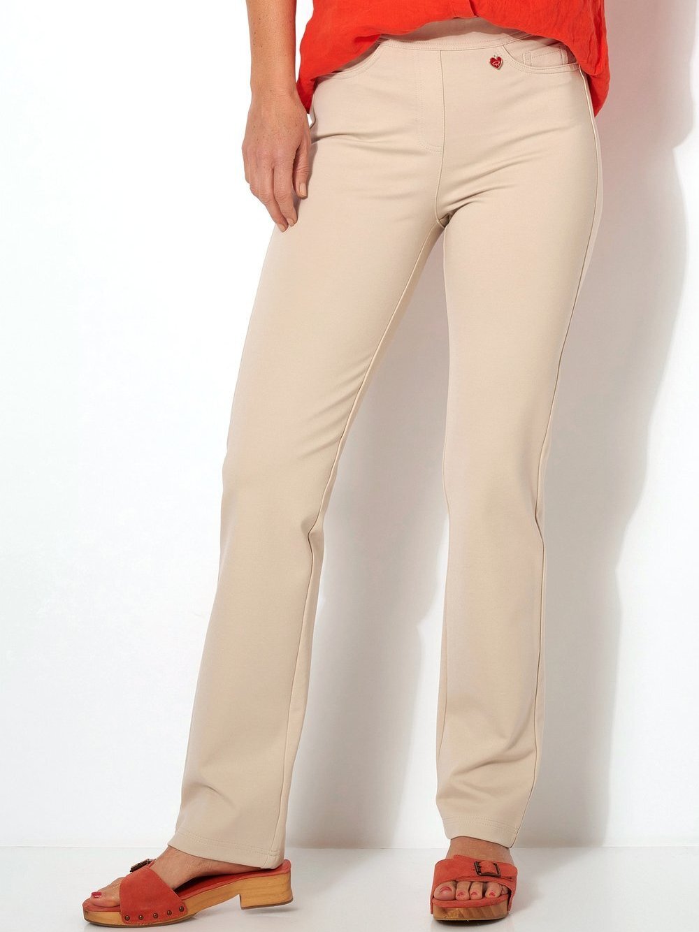 Relaxed Hose Damen Viskose beige, 24