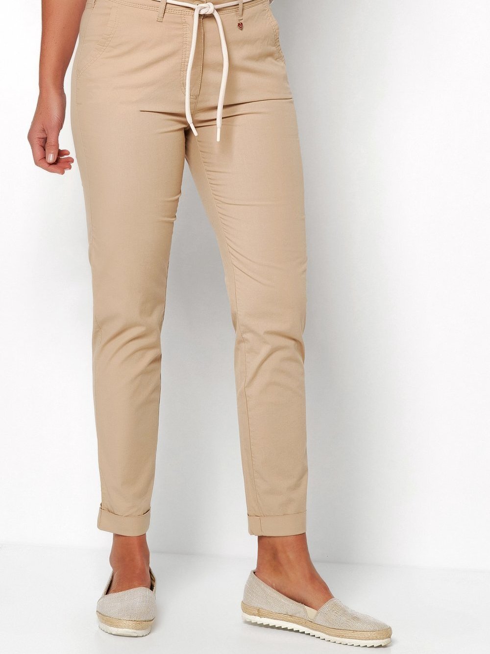 Relaxed Hose Damen Baumwolle beige, 40