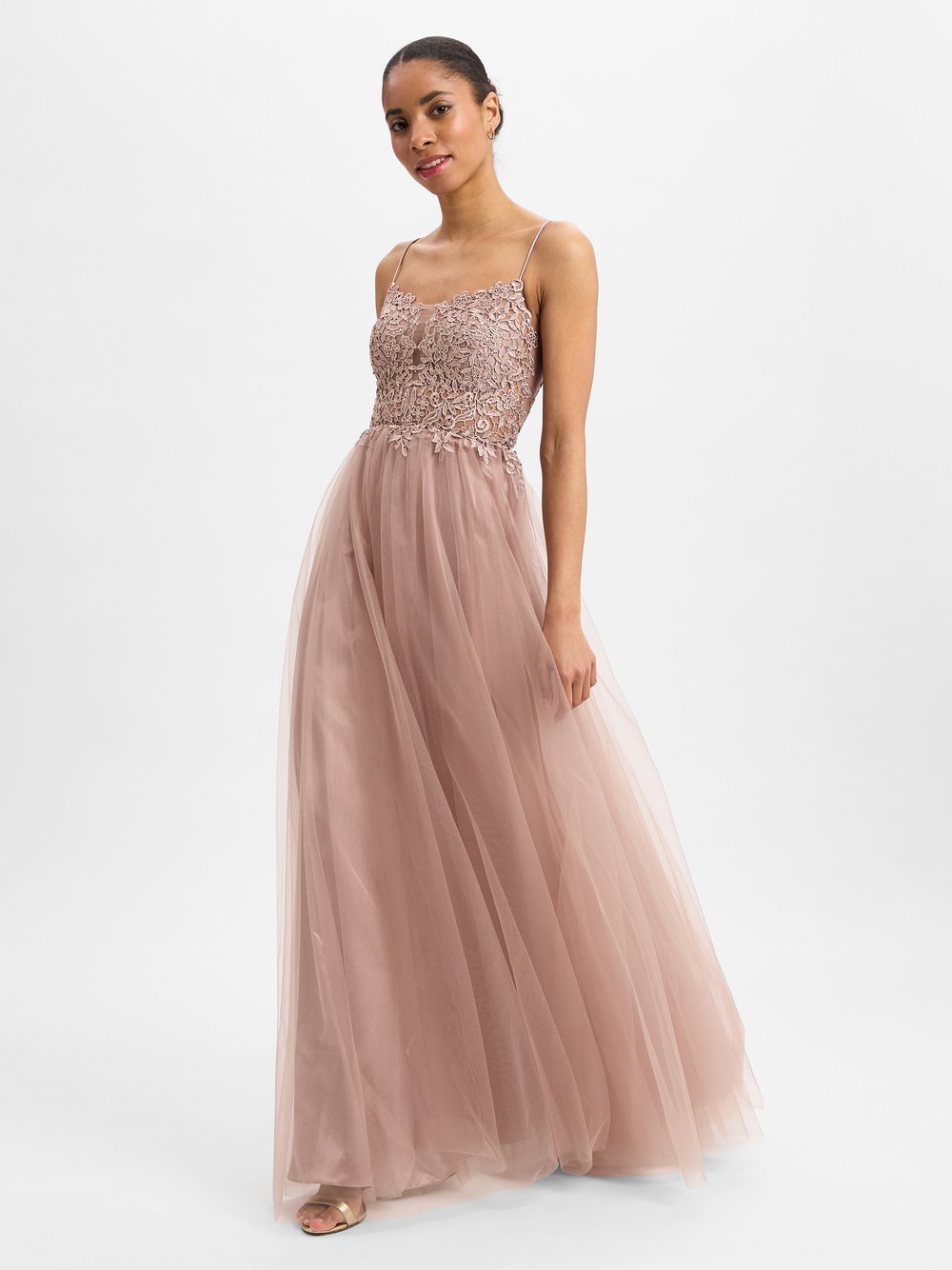 VM Abendkleid Damen Polyamid rosa, 34