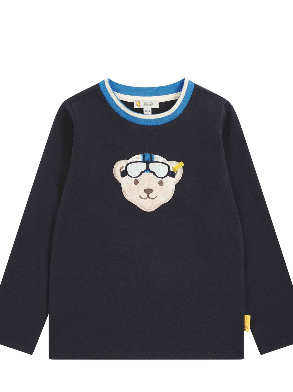 Steiff Langarmshirt Jungen Baumwolle blau, 110