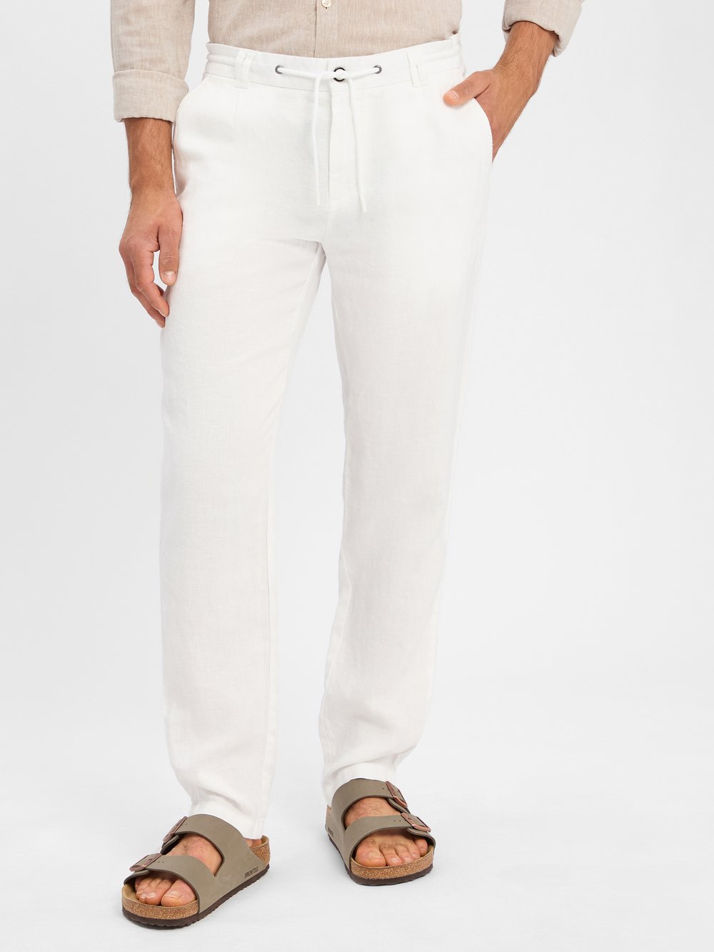 Nils Sundström Leinenhose Herren weiß, XL