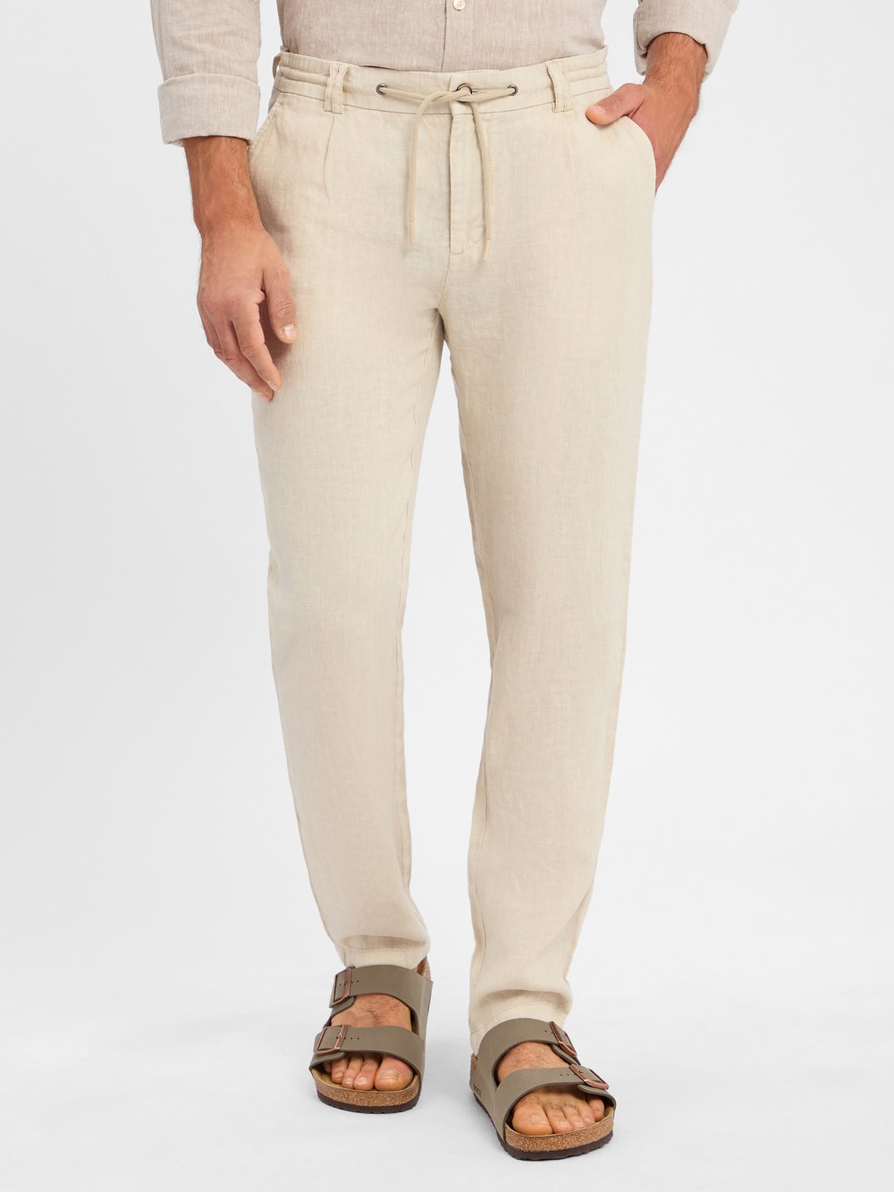 Nils Sundström Leinenhose Herren beige, XXL