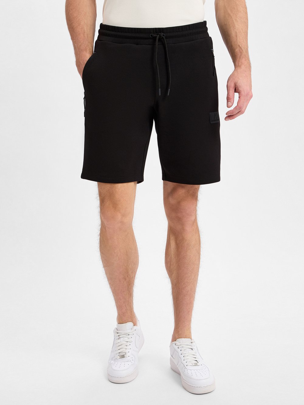 EA7 Emporio Armani Sweat-Shorts Herren Baumwolle schwarz, M