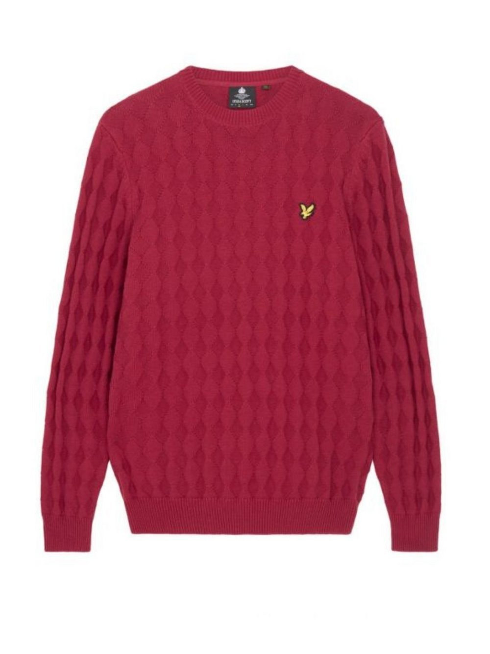 Lyle & Scott Strickpullover Herren Baumwolle rot, 5XL