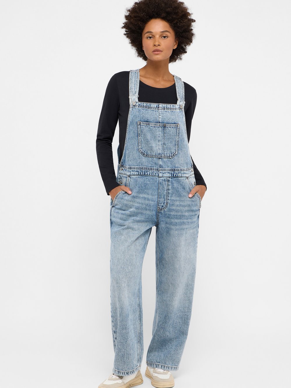 Mustang Bib Latzhose Damen Baumwolle blau, L