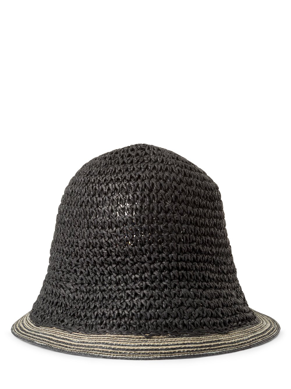Marie Lund Hut Damen Papier schwarz strukturiert, ONE SIZE