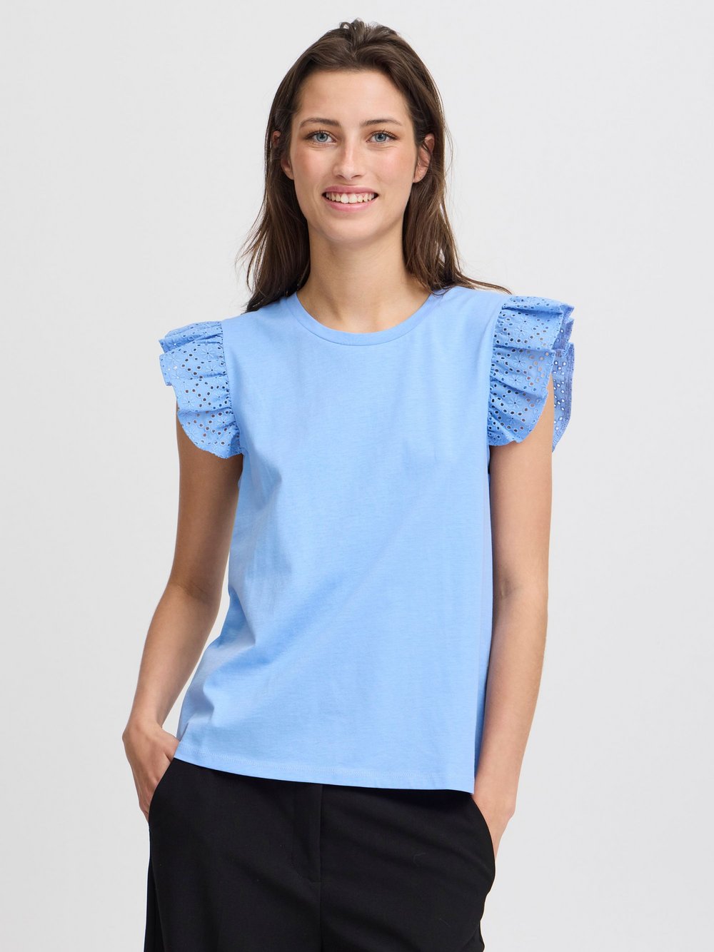 B.Young T-Shirt Damen Baumwolle blau, S