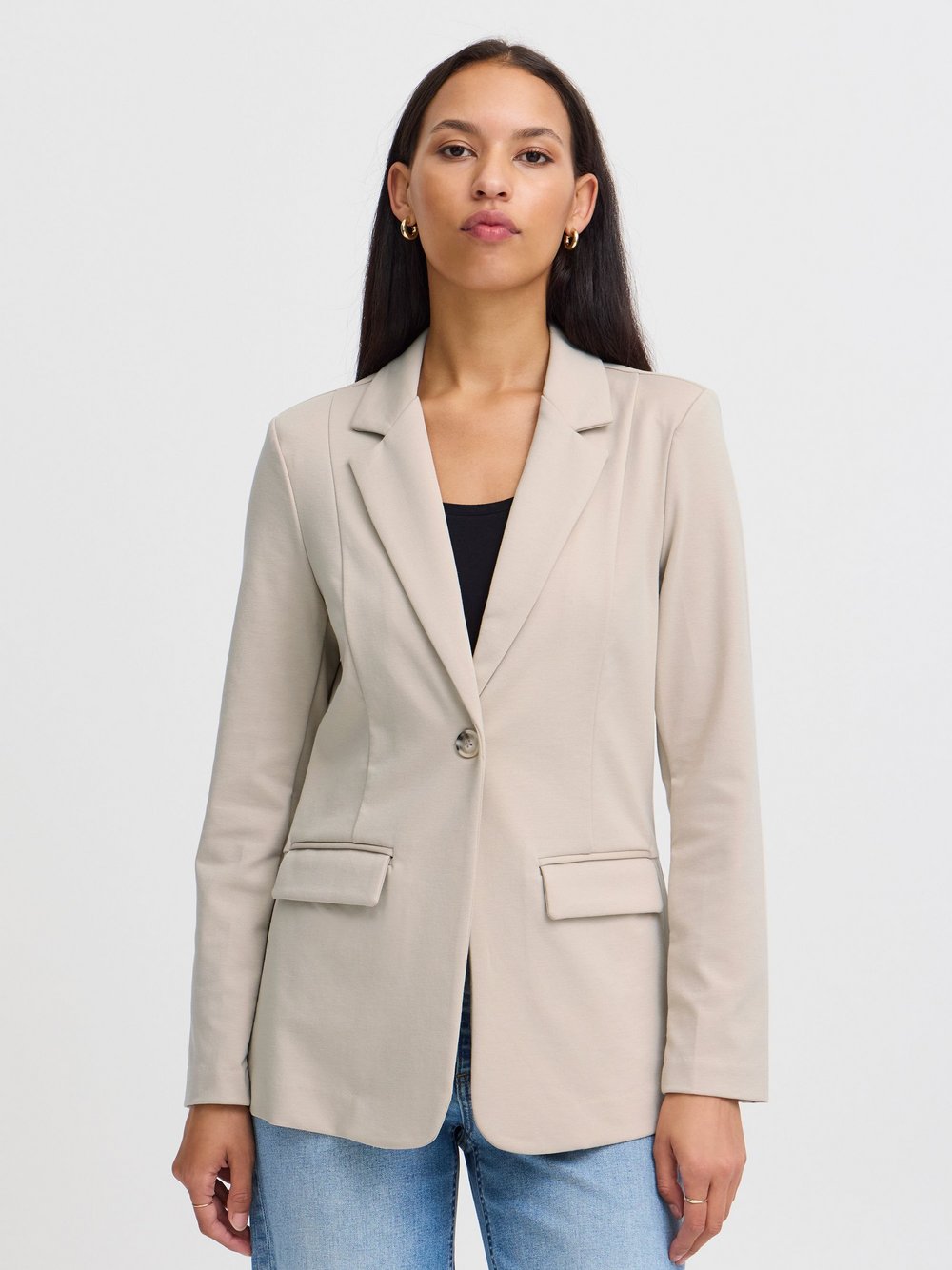 Ichi Blazer Damen beige, XL