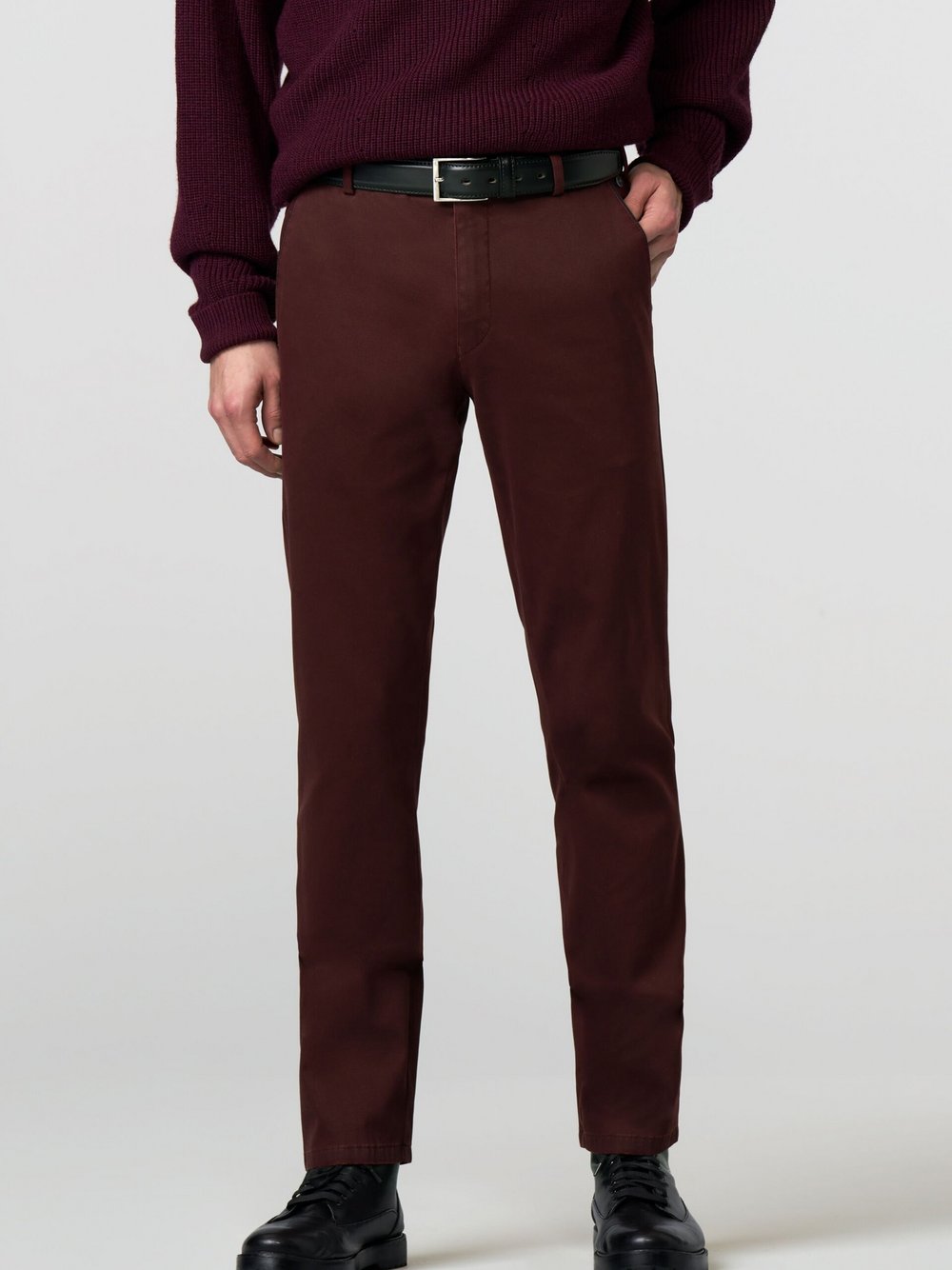 MEYER Baumwollchino Herren Baumwolle rot, 42-30