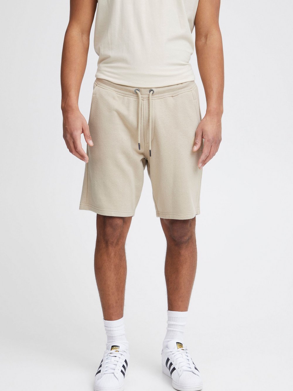 BLEND Shorts Herren Baumwolle beige gemustert, XL