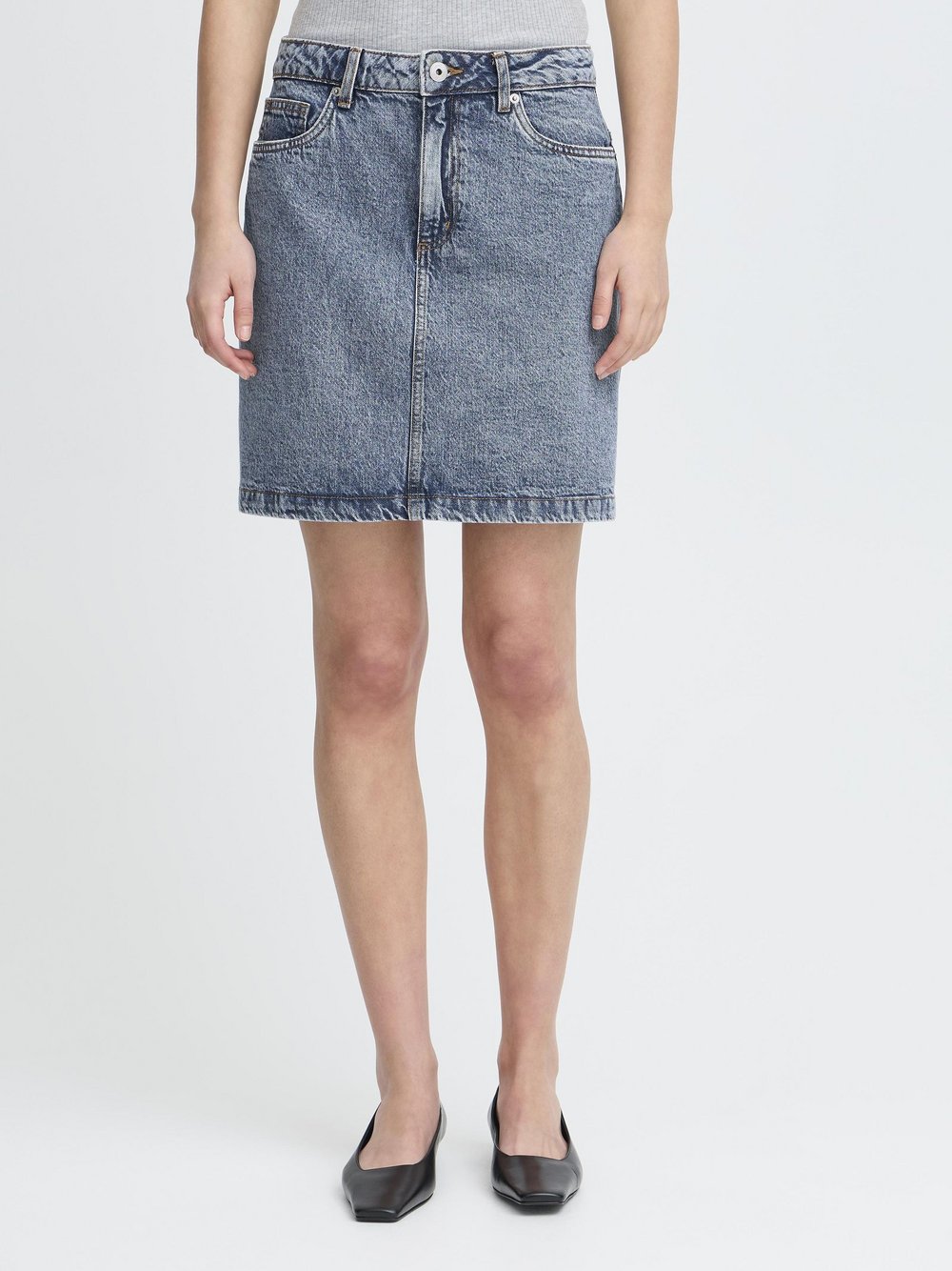 Ichi Rock Damen Baumwolle blau, 34
