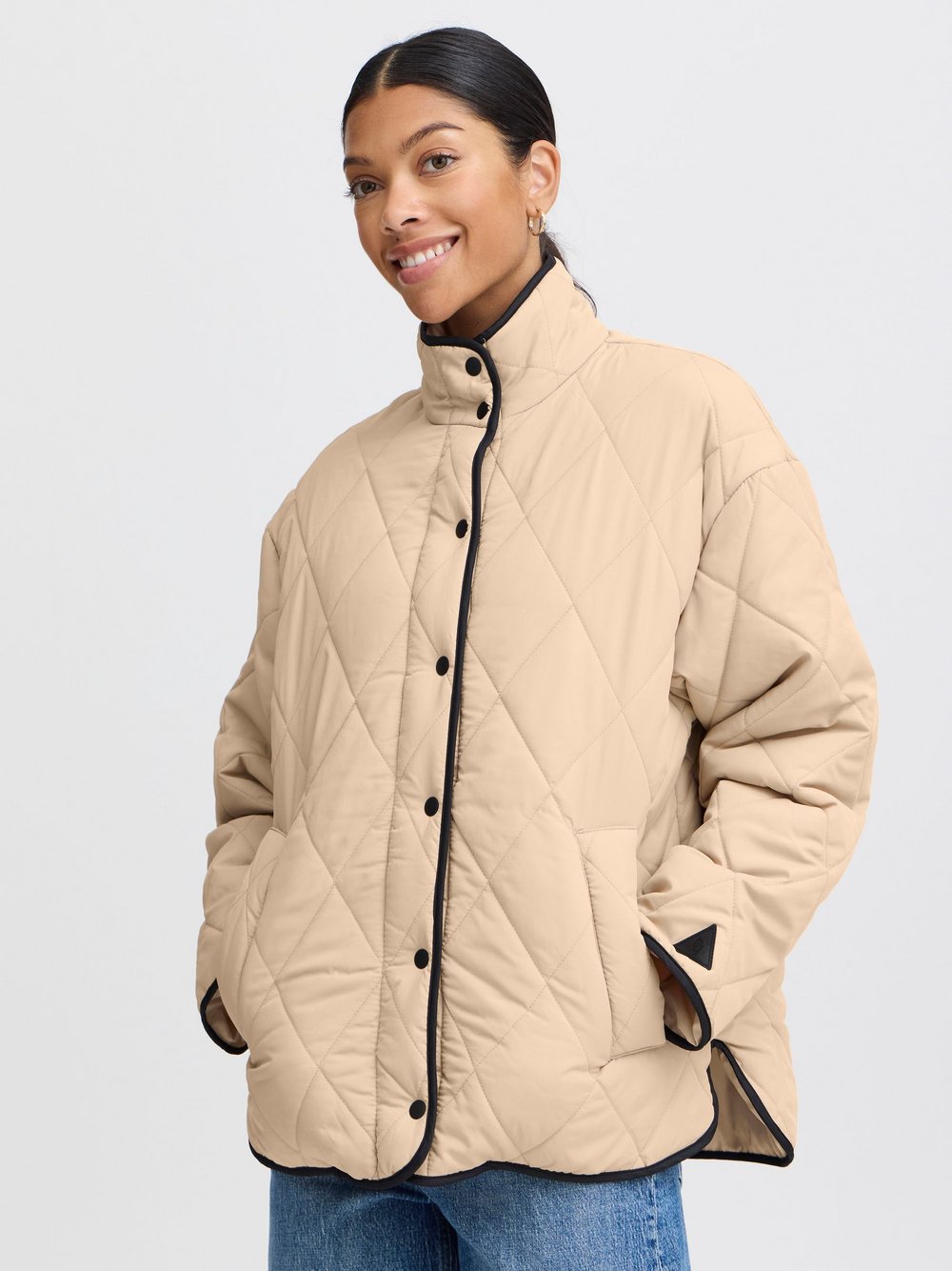 B.Young Steppjacke Damen beige gemustert, 40