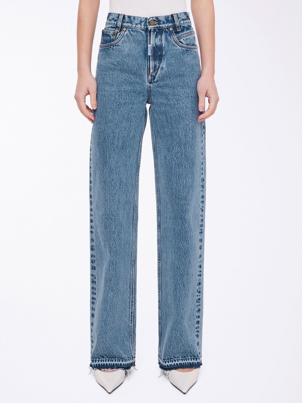 Ball Jeans Damen Baumwolle grau gemustert, 33-34