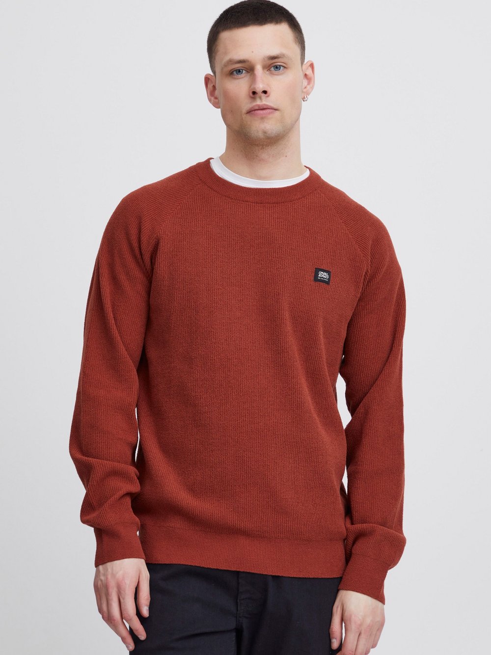 BLEND Strickpullover Herren rot, S