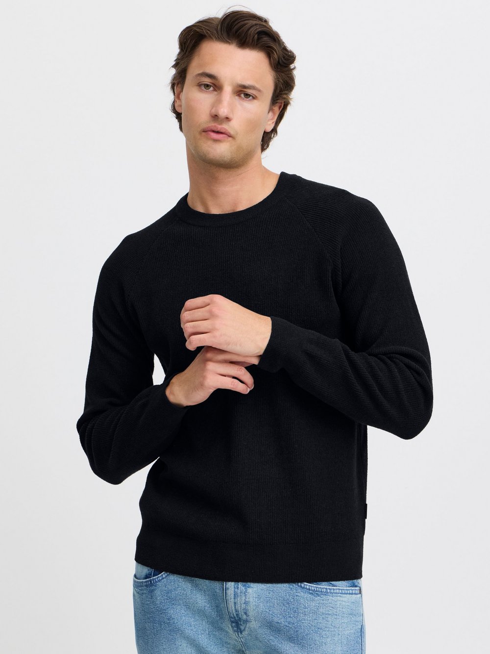 BLEND Strickpullover Herren schwarz, L