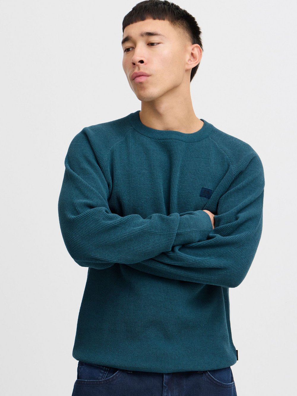 BLEND Strickpullover Herren blau, XXL