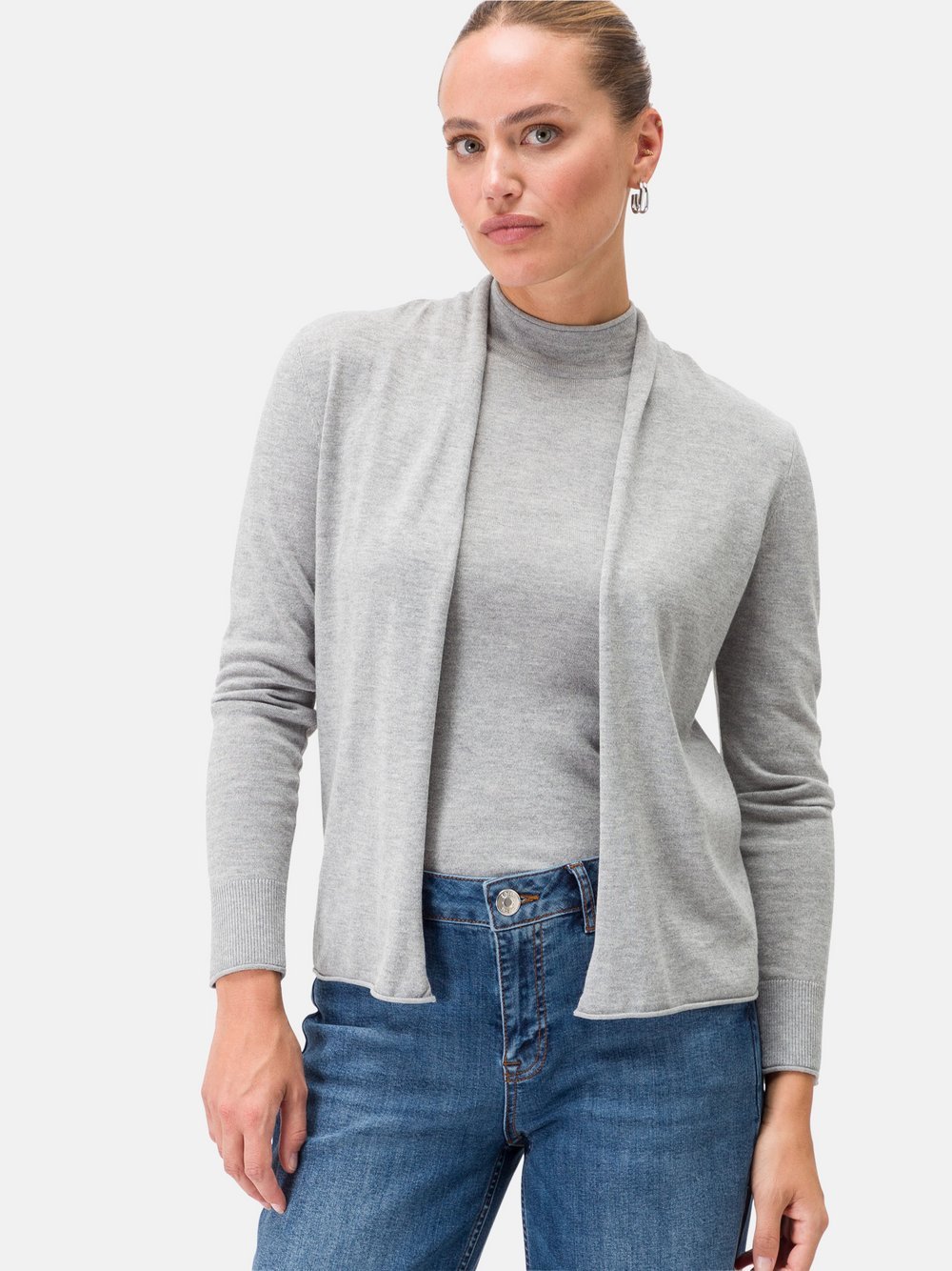 zero Cardigan Damen Viskose grau, 38