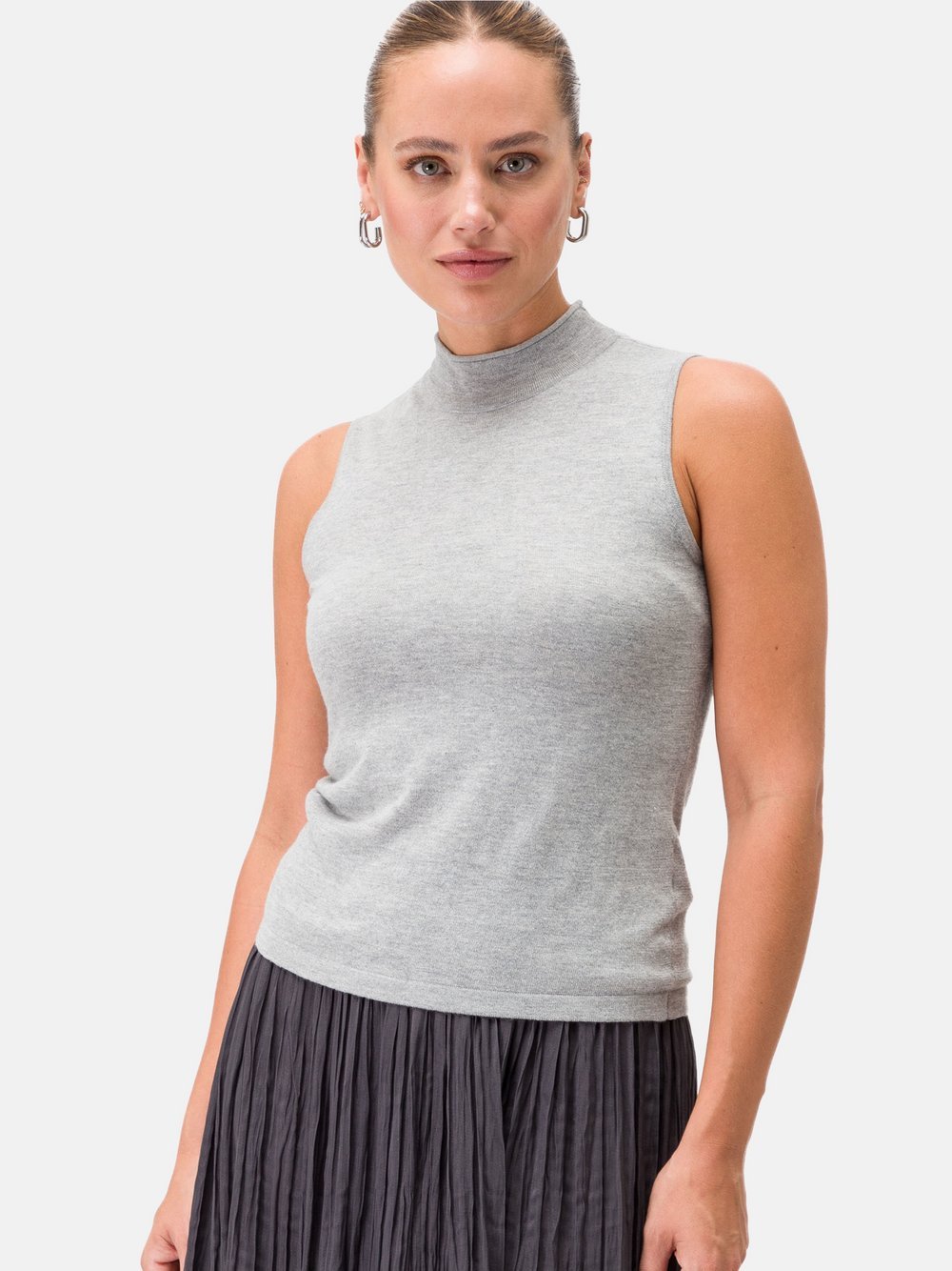 zero Stricktop Damen Viskose grau, 34