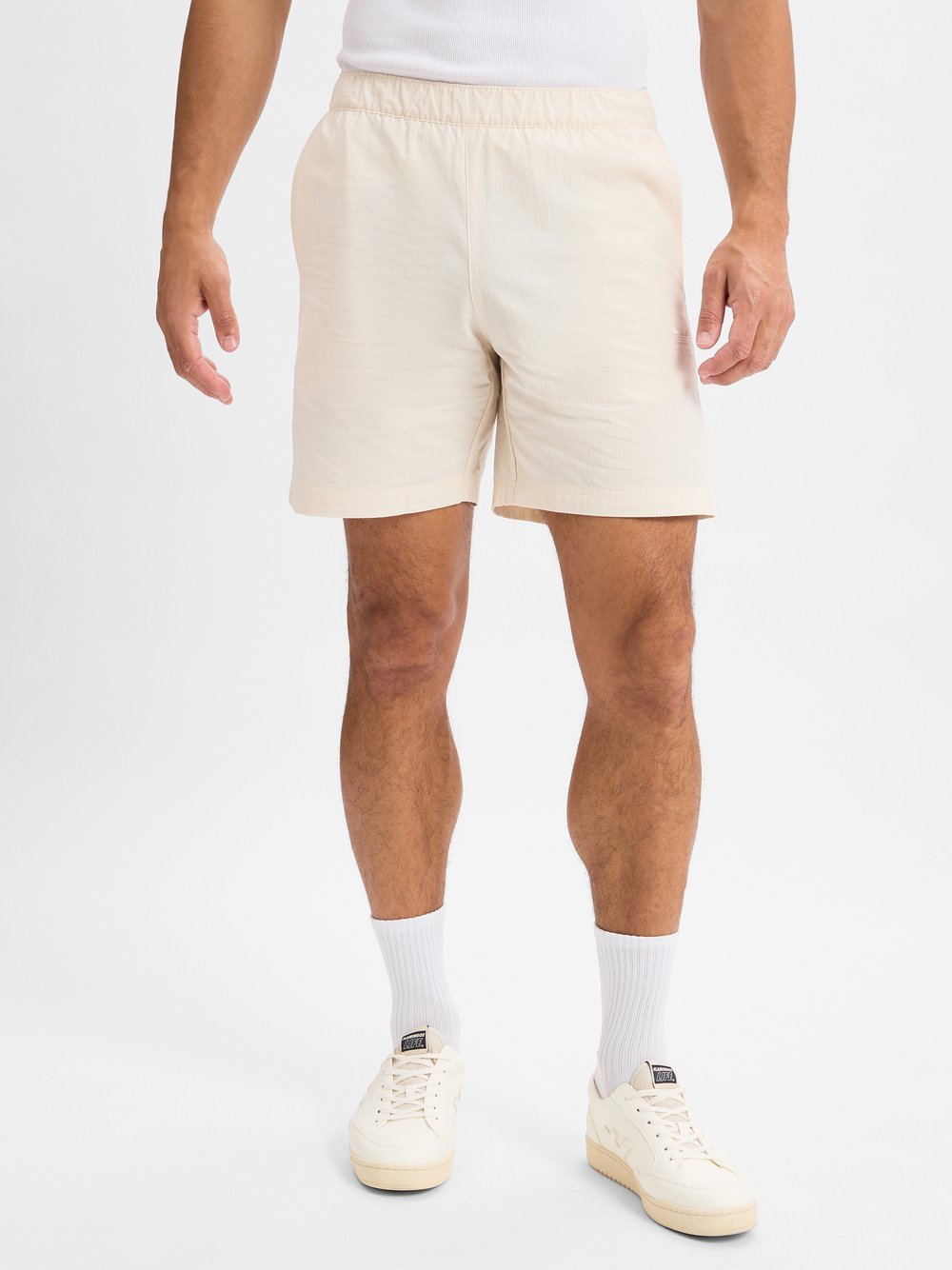 adidas Originals Shorts Herren Baumwolle weiß strukturiert, S