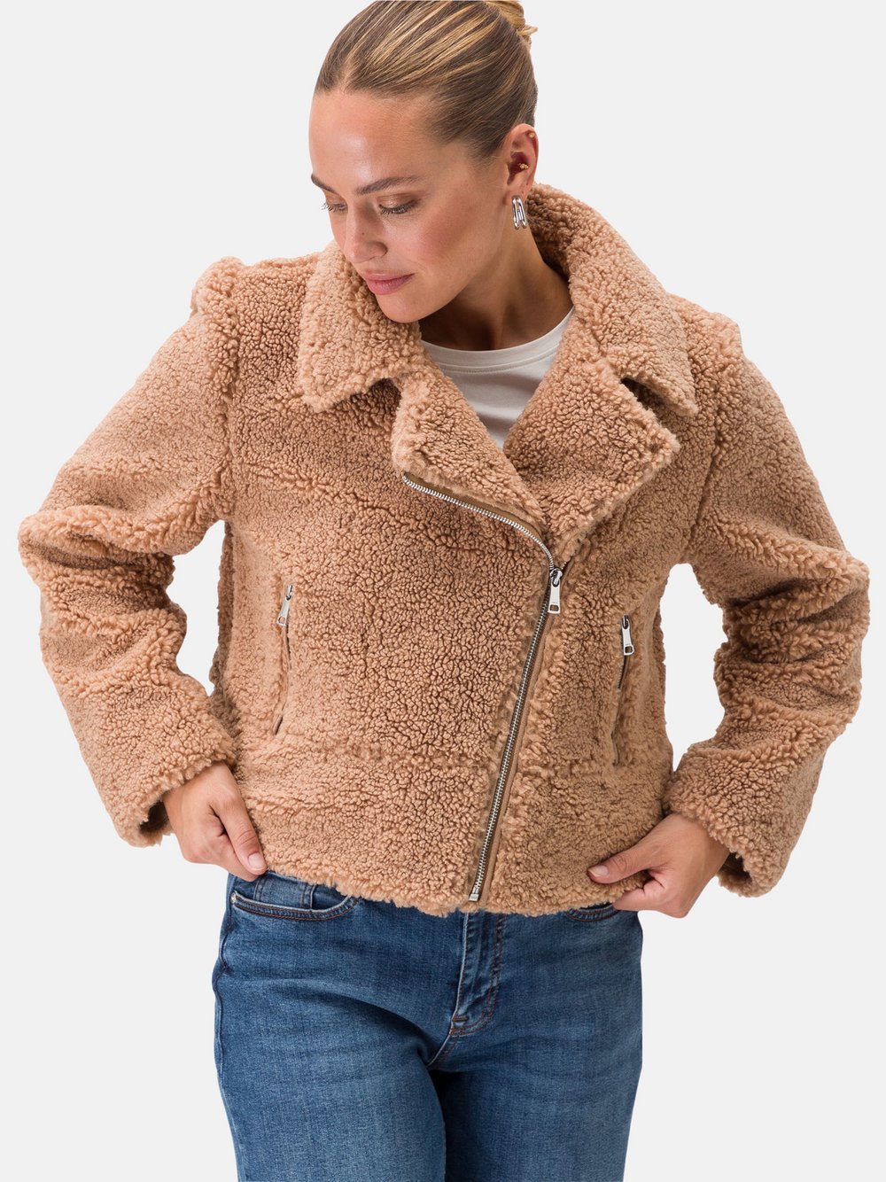 zero Teddyjacke Damen beige, 44