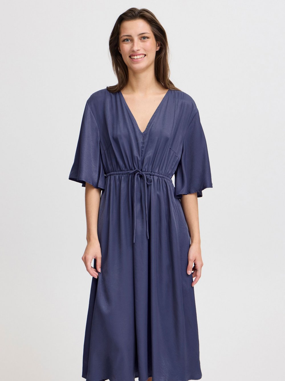 B.Young A-Linien-Kleid Damen Viskose blau, 36